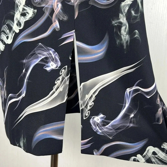 & OTHER STORIES Fumé Print Dress Elbow Length Sleeve V-Neck Black Size 4 - Picture 6 of 16